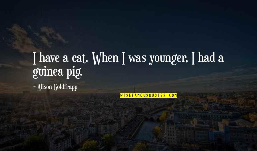 Worrying About The One You Love Quotes By Alison Goldfrapp: I have a cat. When I was younger,