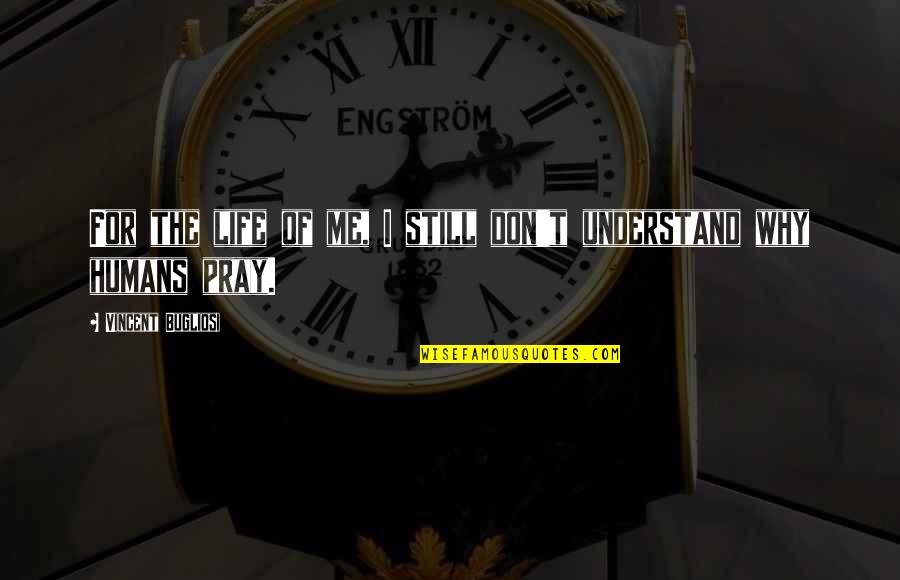 Worrying And Faith Quotes By Vincent Bugliosi: For the life of me, I still don't