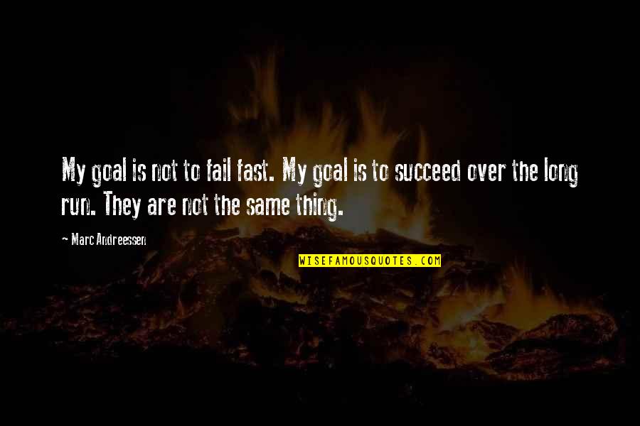 Worrying Because You Care Quotes By Marc Andreessen: My goal is not to fail fast. My