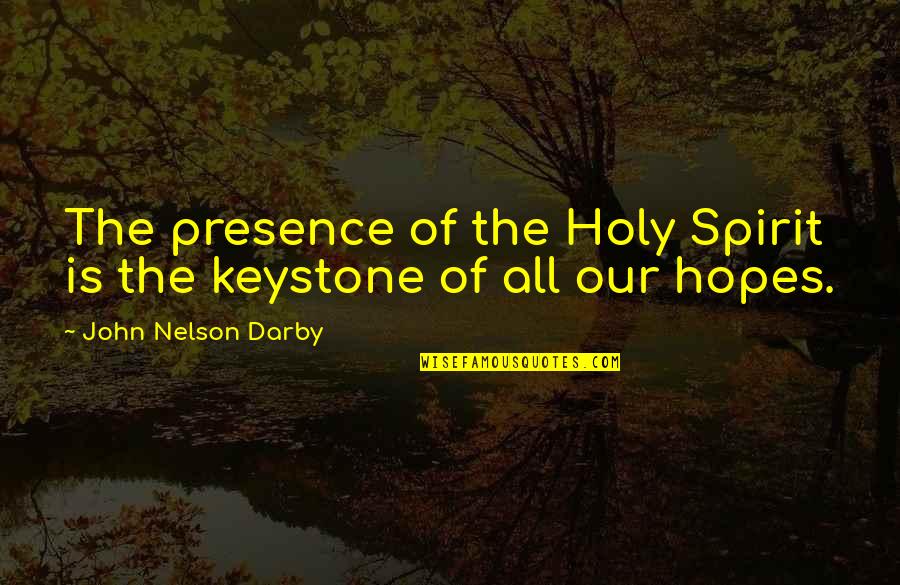 Worrywart Quotes By John Nelson Darby: The presence of the Holy Spirit is the Worrywart Quotes By John Nelson Darby: The presence of the Holy Spirit is the
