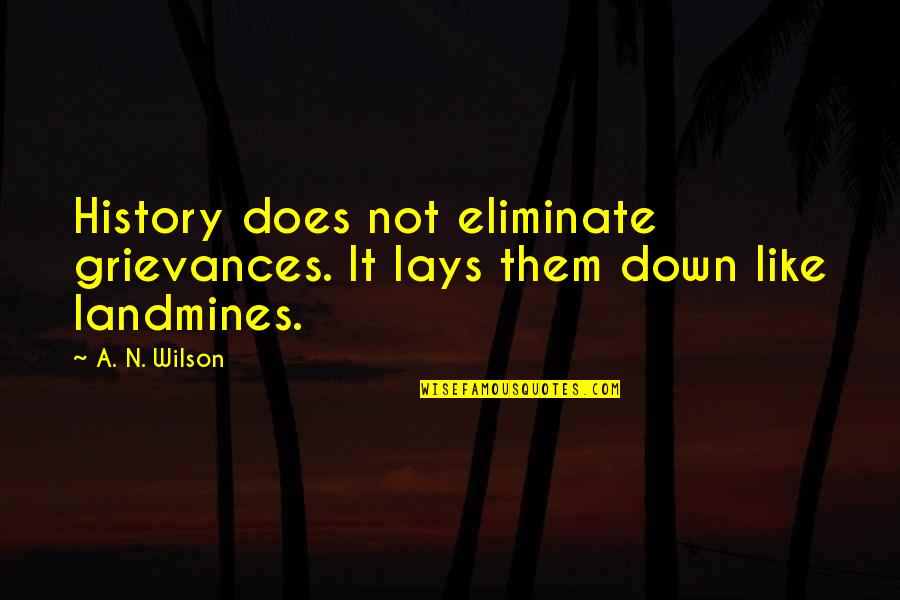 Worst Client Quotes By A. N. Wilson: History does not eliminate grievances. It lays them