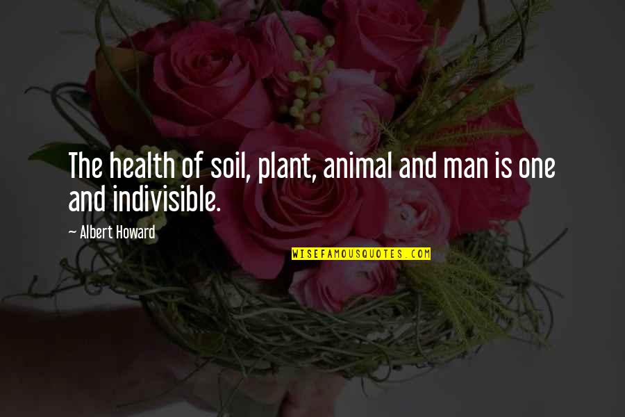 Worter Mit Edu Quotes By Albert Howard: The health of soil, plant, animal and man