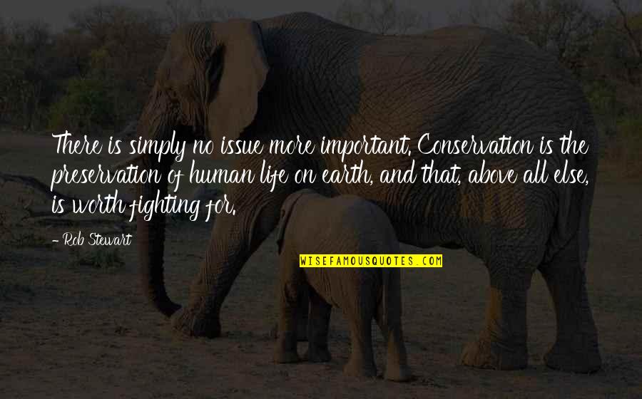 Worth Fighting For Quotes By Rob Stewart: There is simply no issue more important. Conservation