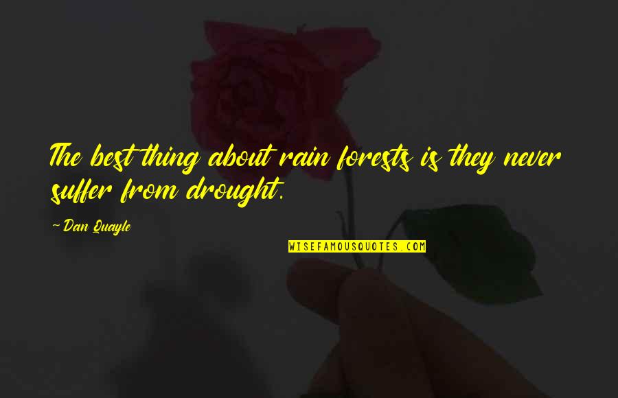 Worth Fighting Relationship Quotes By Dan Quayle: The best thing about rain forests is they