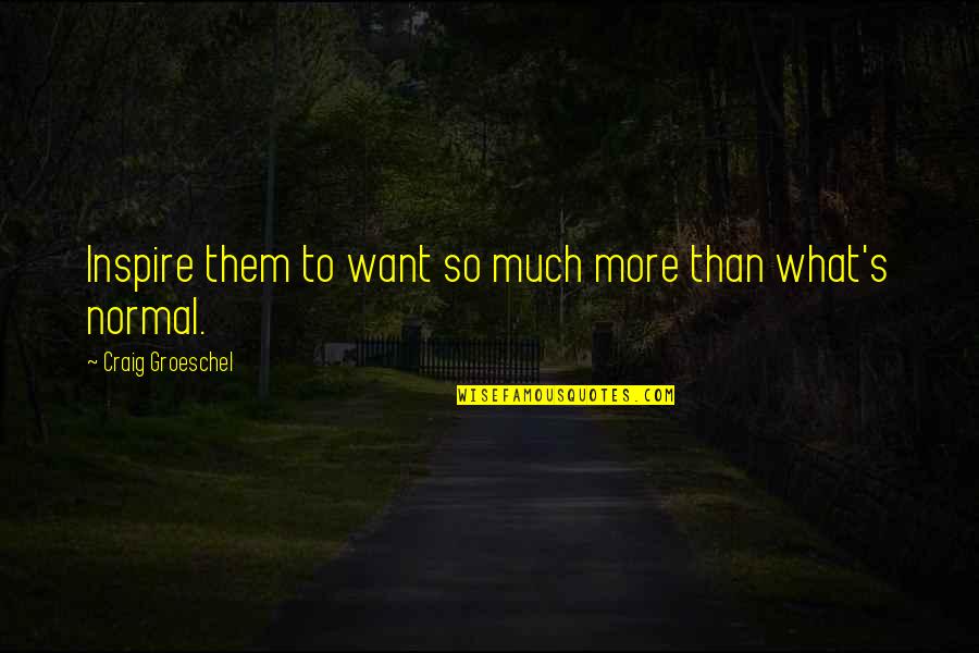 Worth The Hassle Quotes By Craig Groeschel: Inspire them to want so much more than Worth The Hassle Quotes By Craig Groeschel: Inspire them to want so much more than
