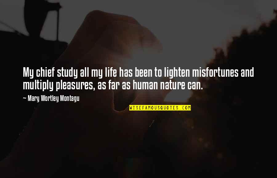 Wortley Quotes By Mary Wortley Montagu: My chief study all my life has been Wortley Quotes By Mary Wortley Montagu: My chief study all my life has been