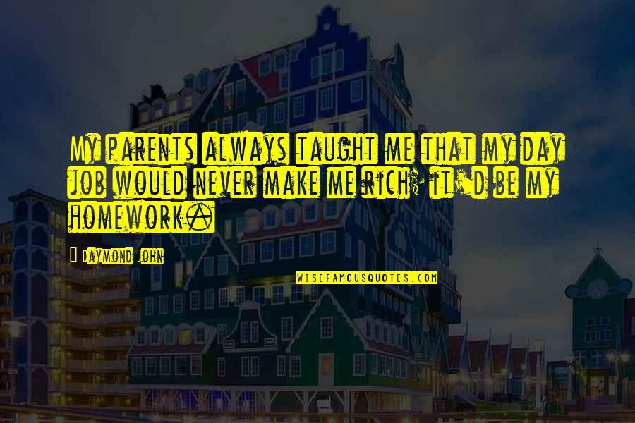 Would Be Parents Quotes By Daymond John: My parents always taught me that my day Would Be Parents Quotes By Daymond John: My parents always taught me that my day