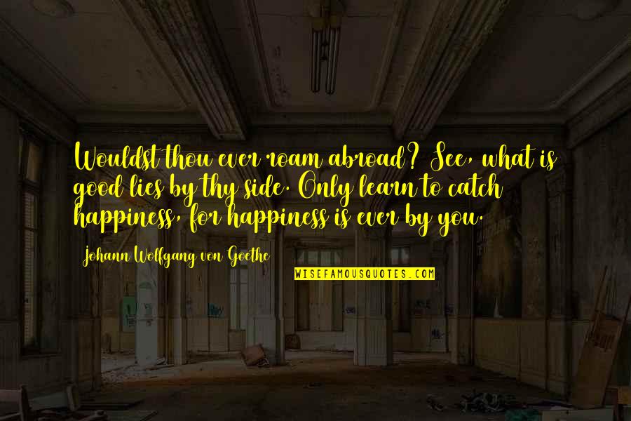 Wouldst Thou Quotes By Johann Wolfgang Von Goethe: Wouldst thou ever roam abroad? See, what is Wouldst Thou Quotes By Johann Wolfgang Von Goethe: Wouldst thou ever roam abroad? See, what is