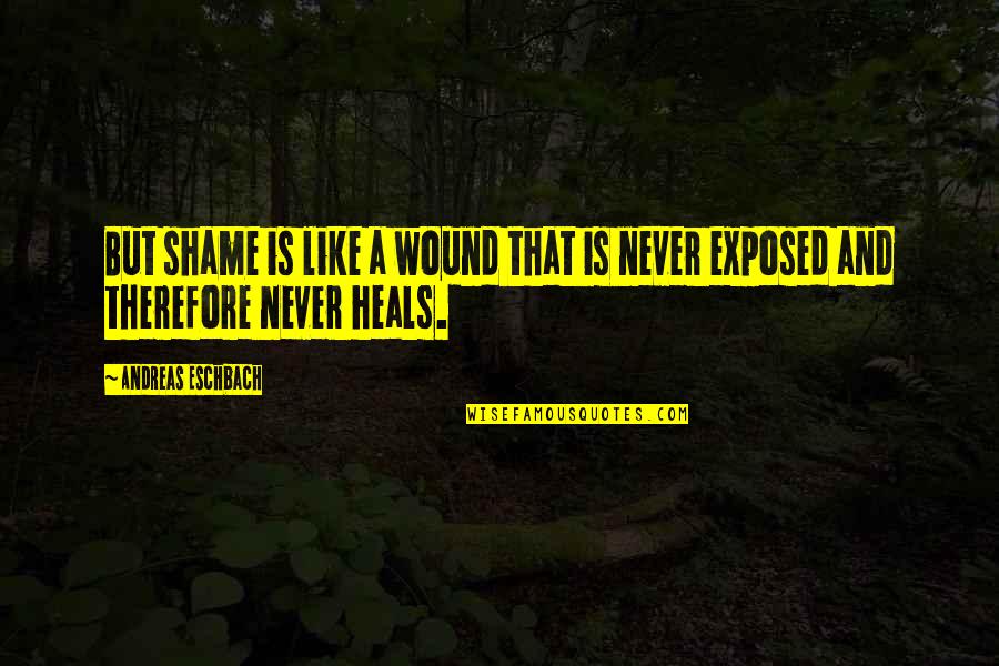 Wound Healing Quotes By Andreas Eschbach: But shame is like a wound that is