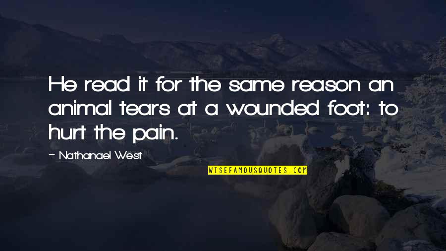 Wounded Animal Quotes By Nathanael West: He read it for the same reason an
