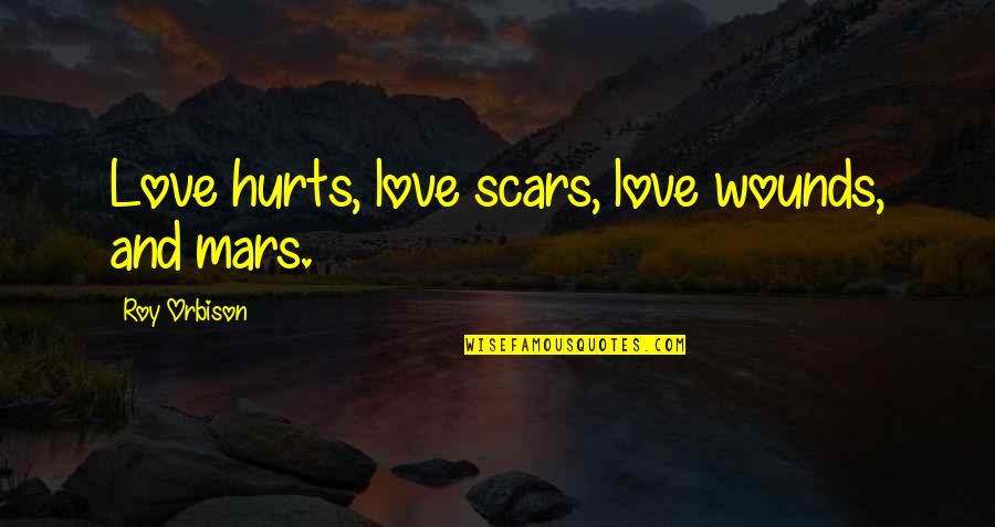 Wounds And Scars Quotes By Roy Orbison: Love hurts, love scars, love wounds, and mars.