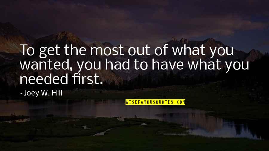 W'out Quotes By Joey W. Hill: To get the most out of what you
