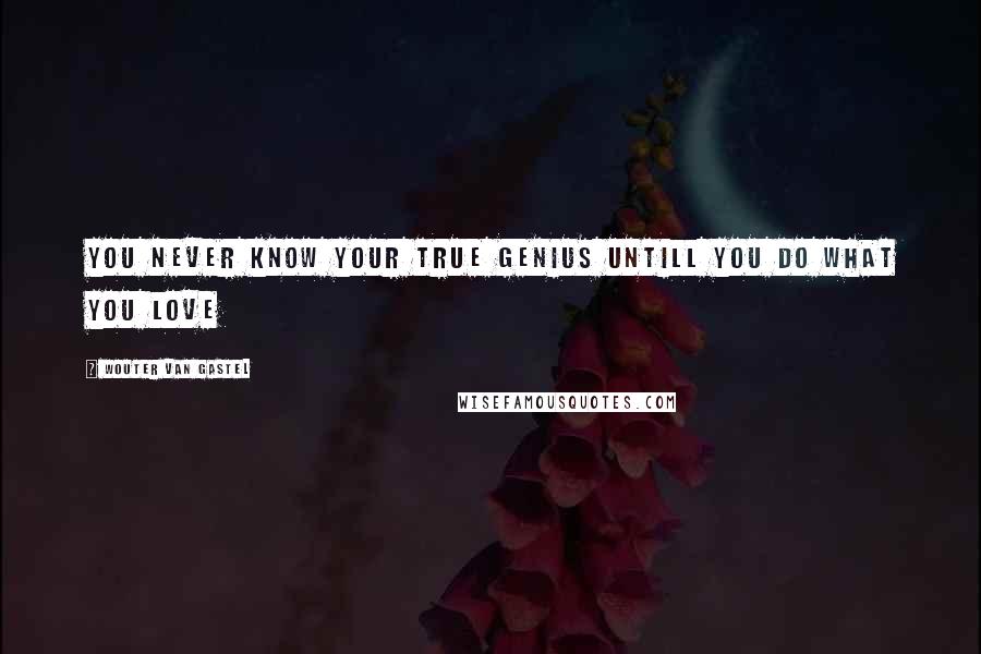 Wouter Van Gastel quotes: You never know your true genius untill you do what you love