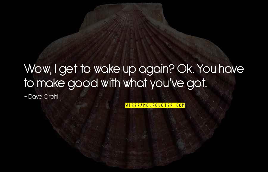 Wow Quotes By Dave Grohl: Wow, I get to wake up again? Ok.