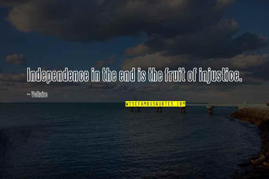 Wpdb Insert Quotes By Voltaire: Independence in the end is the fruit of