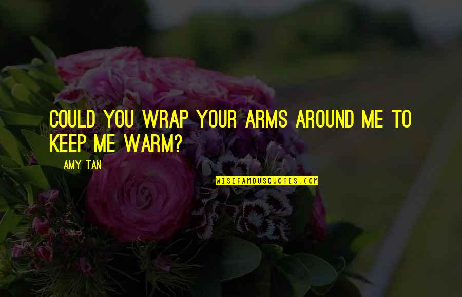 Wrap Me Up Quotes By Amy Tan: Could you wrap your arms around me to