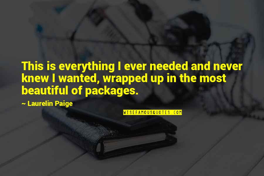 Wrapped Up Quotes By Laurelin Paige: This is everything I ever needed and never