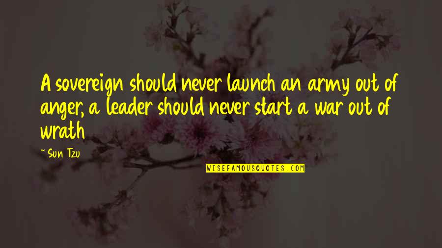 Wrath Anger Quotes By Sun Tzu: A sovereign should never launch an army out