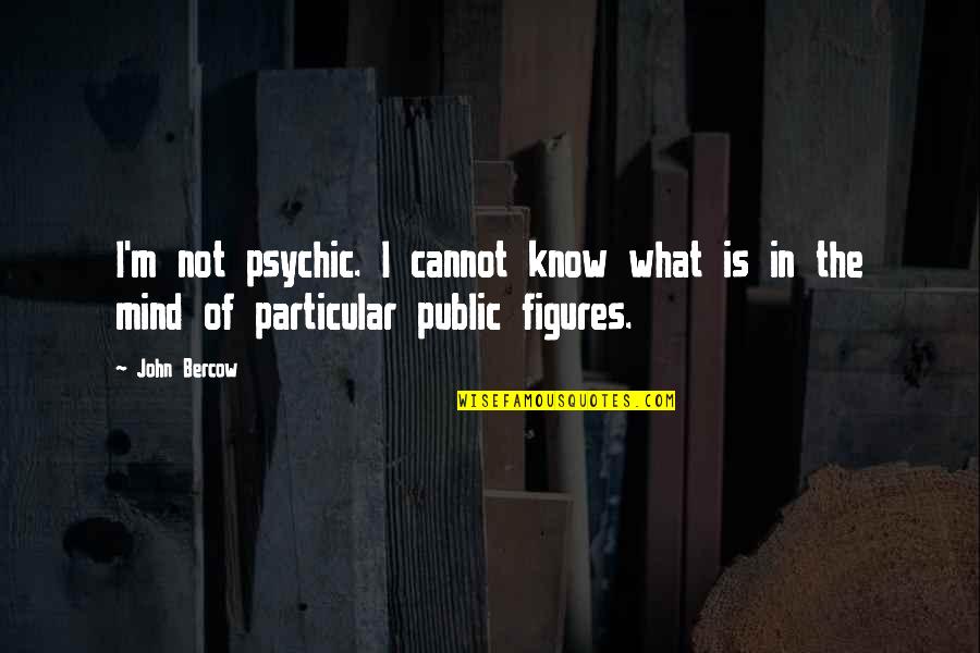 Wrath Of Khan Melville Quotes By John Bercow: I'm not psychic. I cannot know what is