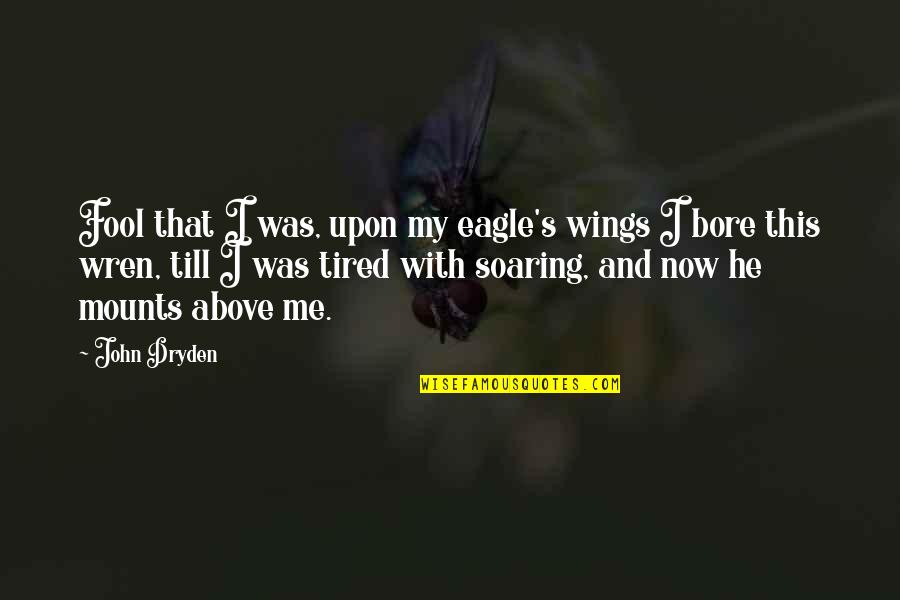 Wren Quotes By John Dryden: Fool that I was, upon my eagle's wings Wren Quotes By John Dryden: Fool that I was, upon my eagle's wings