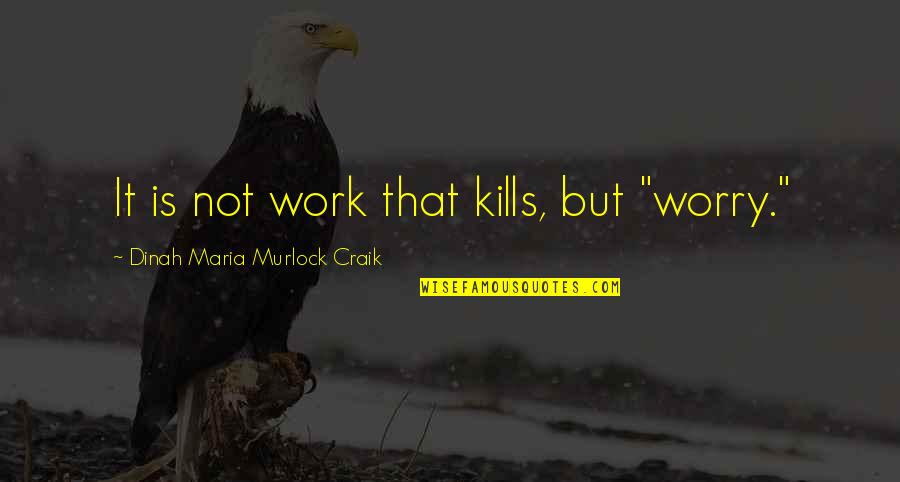 Wrestling Quotes By Dinah Maria Murlock Craik: It is not work that kills, but "worry."