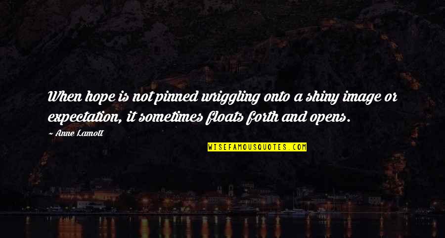 Wriggling Quotes By Anne Lamott: When hope is not pinned wriggling onto a