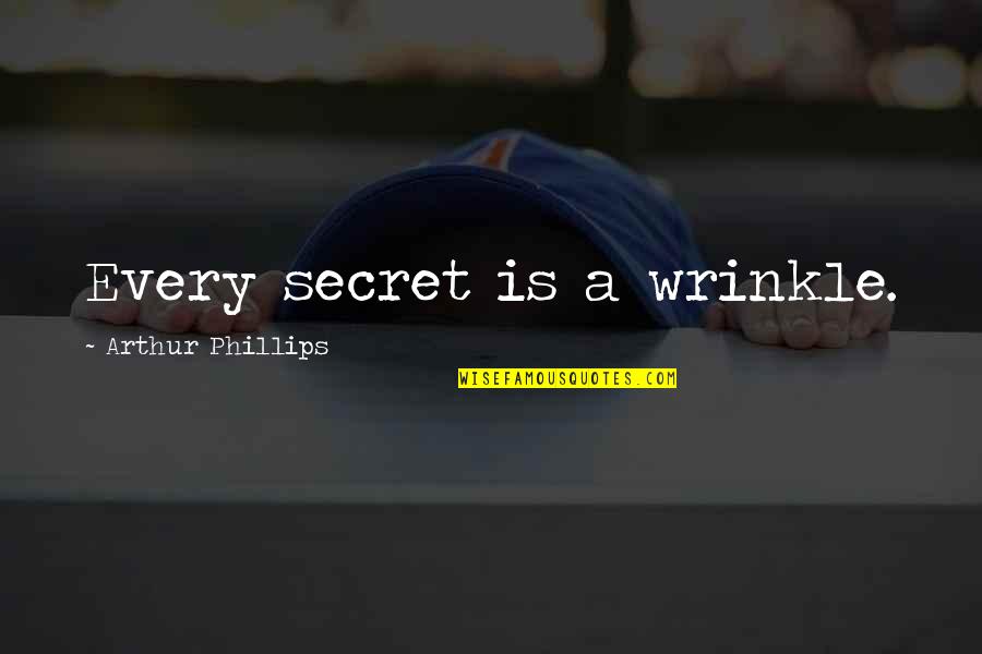 Wrinkle Quotes By Arthur Phillips: Every secret is a wrinkle.