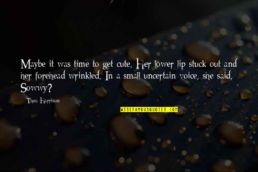 Wrinkled Quotes By Thea Harrison: Maybe it was time to get cute. Her