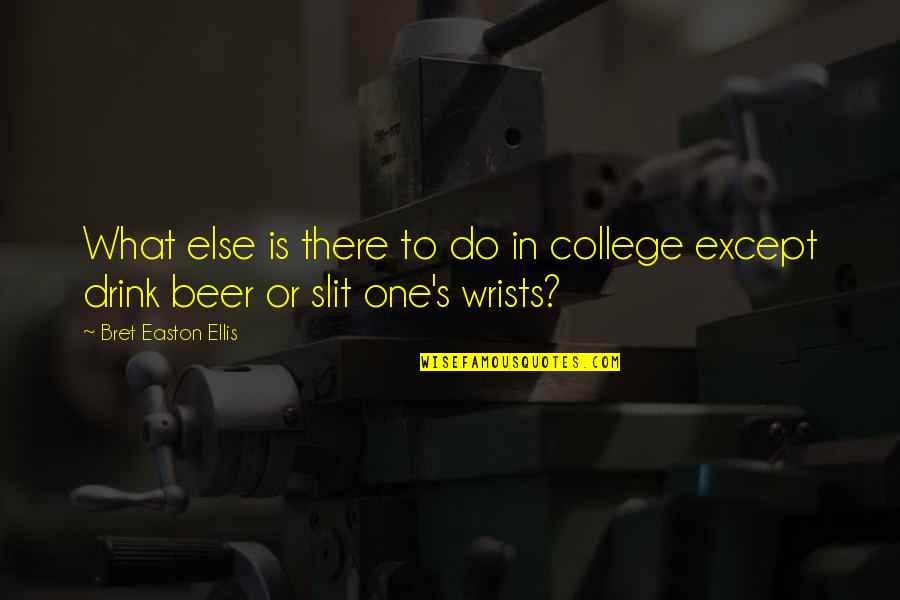 Wrists Quotes By Bret Easton Ellis: What else is there to do in college