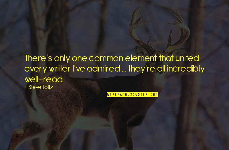 Writer Quotes By Steve Toltz: There's only one common element that united every Writer Quotes By Steve Toltz: There's only one common element that united every