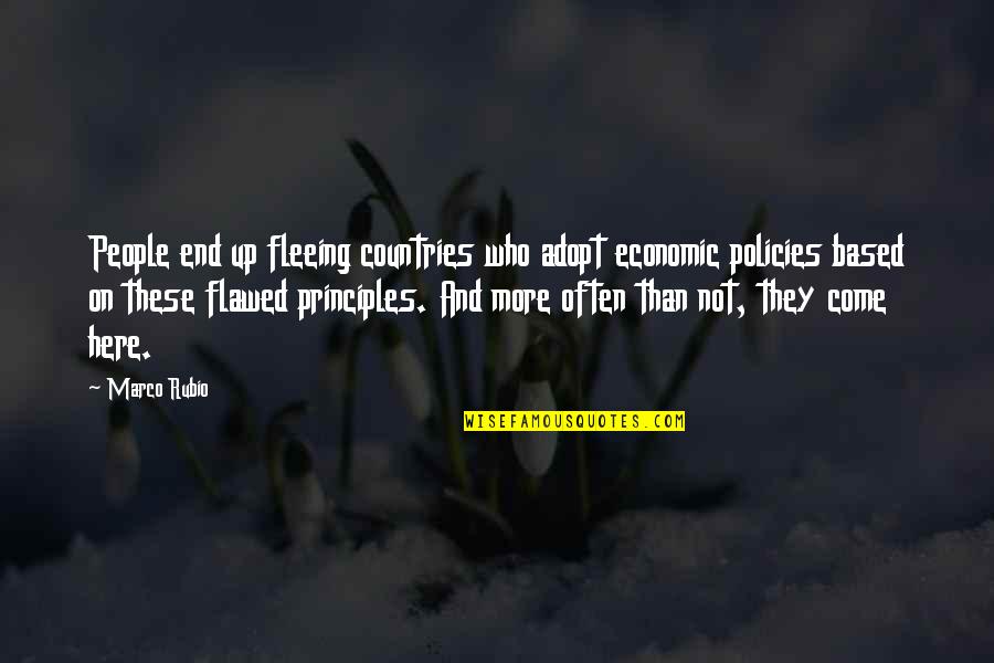 Writethemonmyheart Quotes By Marco Rubio: People end up fleeing countries who adopt economic Writethemonmyheart Quotes By Marco Rubio: People end up fleeing countries who adopt economic