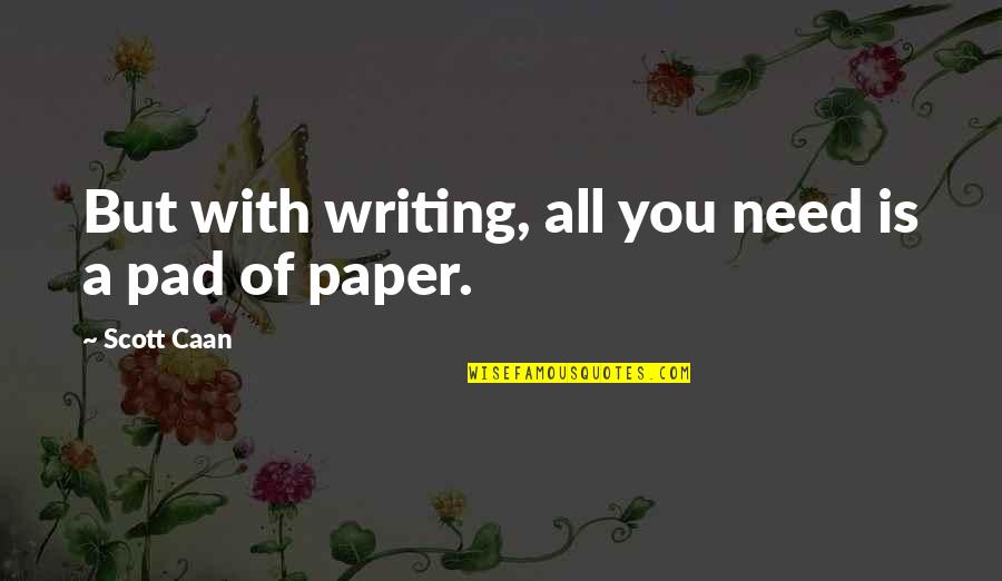 Writing A Paper With Quotes By Scott Caan: But with writing, all you need is a