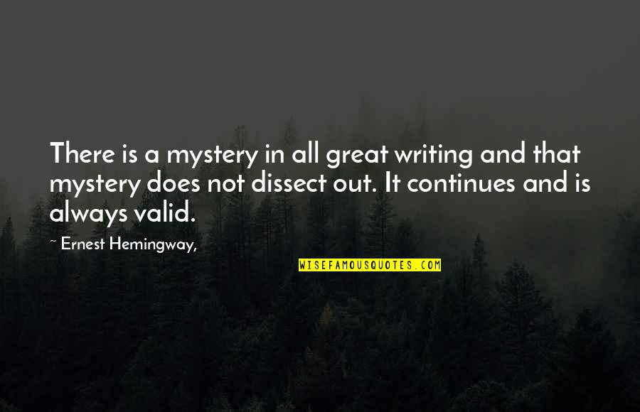 Writing A Quotes By Ernest Hemingway,: There is a mystery in all great writing Writing A Quotes By Ernest Hemingway,: There is a mystery in all great writing