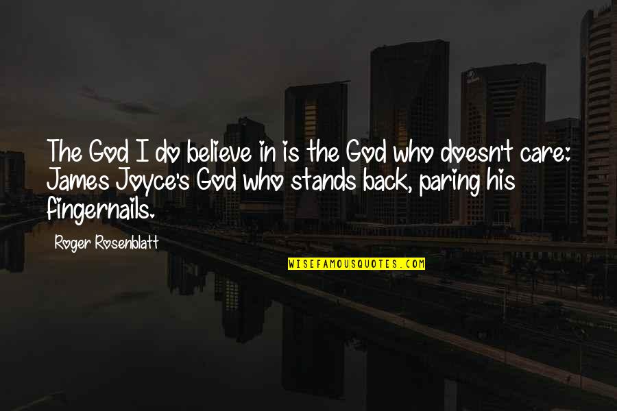 Writing Effectively Quotes By Roger Rosenblatt: The God I do believe in is the