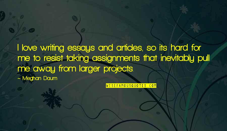 Writing Essays On Quotes By Meghan Daum: I love writing essays and articles, so it's