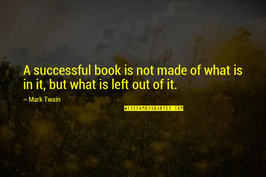 Writing Humor Wit Quotes By Mark Twain: A successful book is not made of what