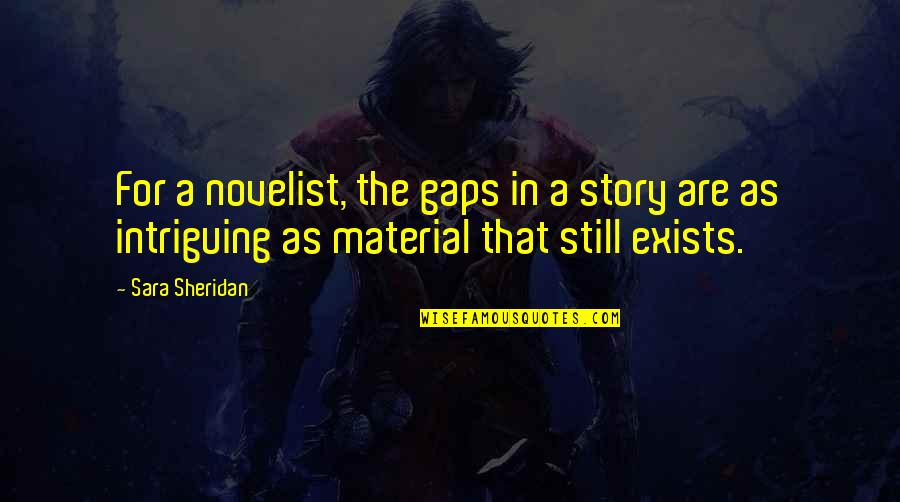 Writing Material Quotes By Sara Sheridan: For a novelist, the gaps in a story Writing Material Quotes By Sara Sheridan: For a novelist, the gaps in a story