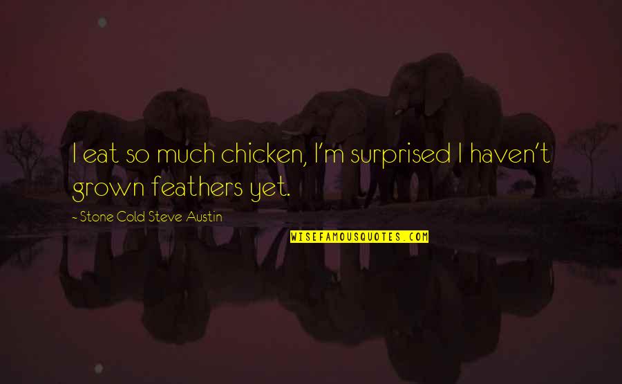 Writing Proposals Quotes By Stone Cold Steve Austin: I eat so much chicken, I'm surprised I