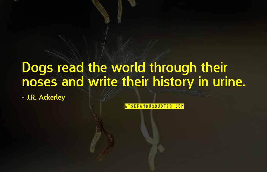 Writing Your Own History Quotes By J.R. Ackerley: Dogs read the world through their noses and