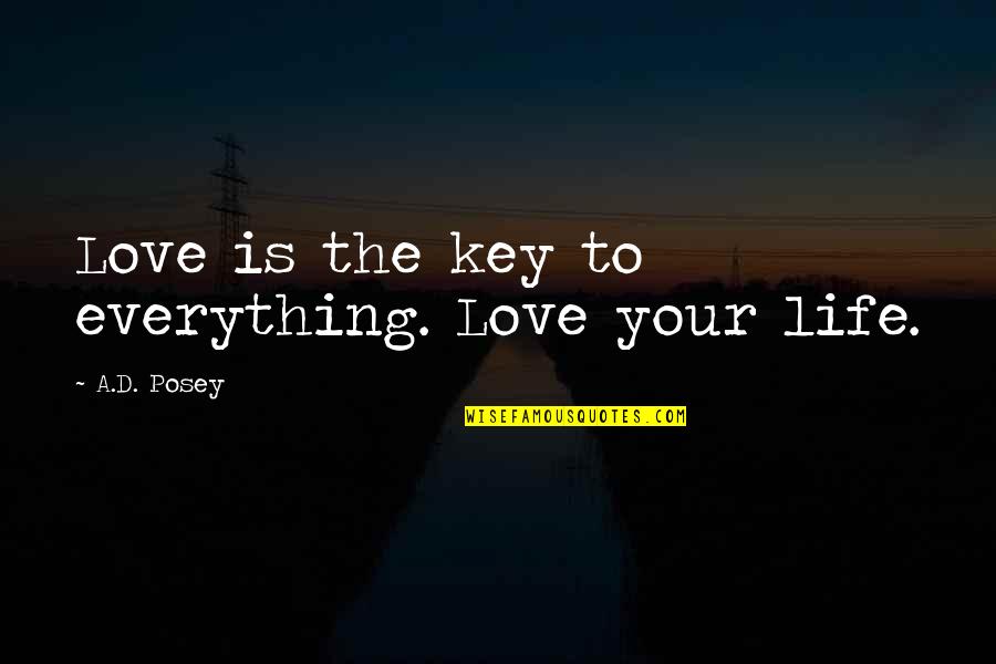 Writing Your Story Quotes By A.D. Posey: Love is the key to everything. Love your