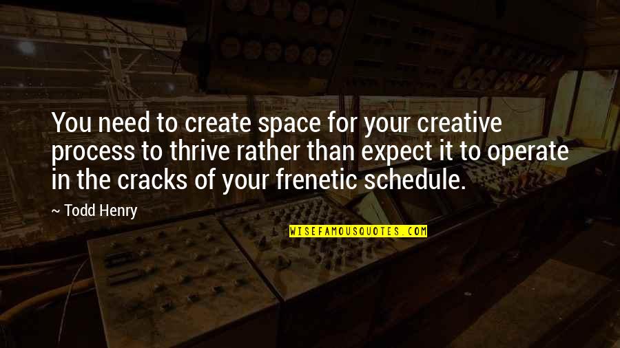 Wrong Time Relationship Quotes By Todd Henry: You need to create space for your creative