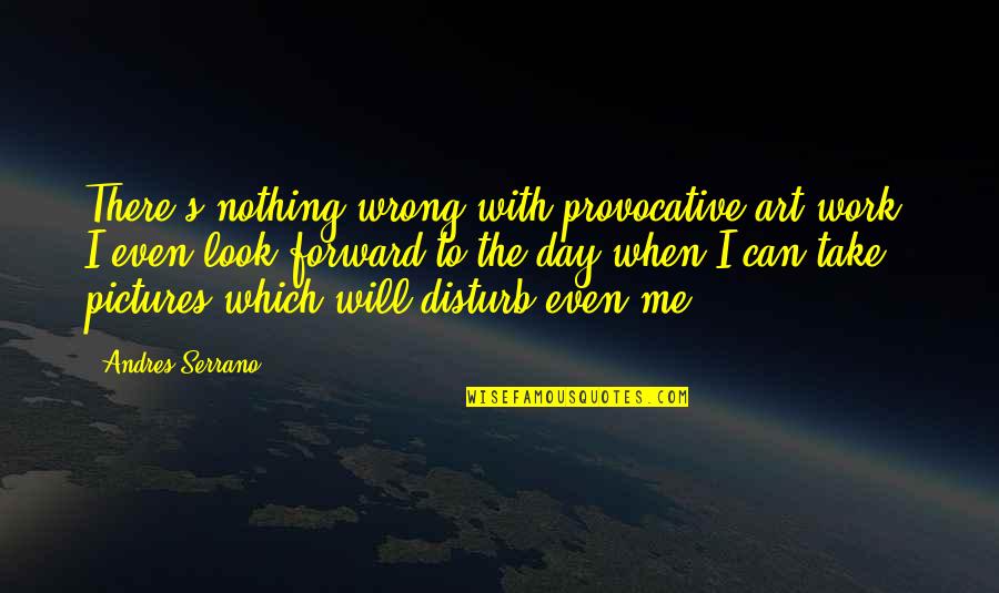 Wrong To Work Quotes By Andres Serrano: There's nothing wrong with provocative art work: I