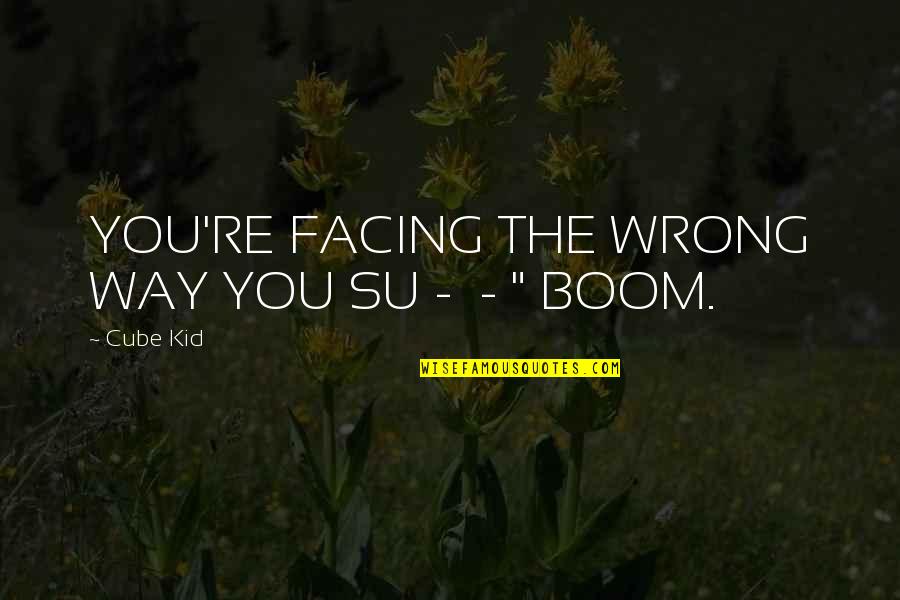 Wrong Way Quotes By Cube Kid: YOU'RE FACING THE WRONG WAY YOU SU -