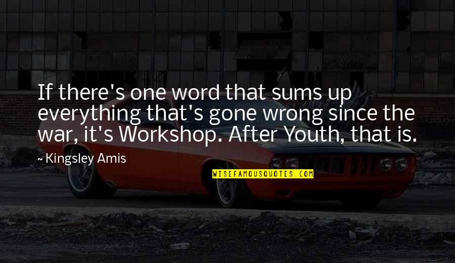 Wrong Word Quotes By Kingsley Amis: If there's one word that sums up everything