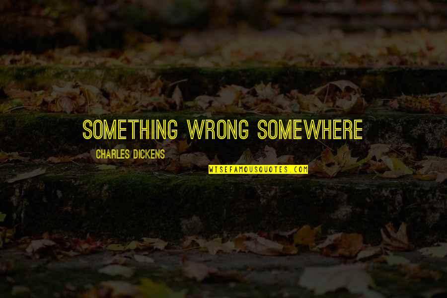 Wtc Quotes By Charles Dickens: Something Wrong Somewhere