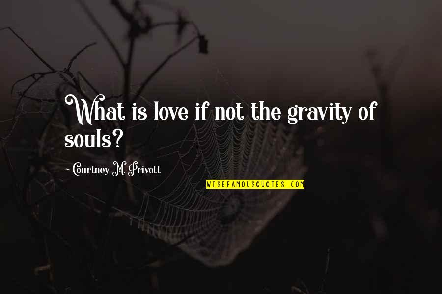 Wtej Quotes By Courtney M. Privett: What is love if not the gravity of