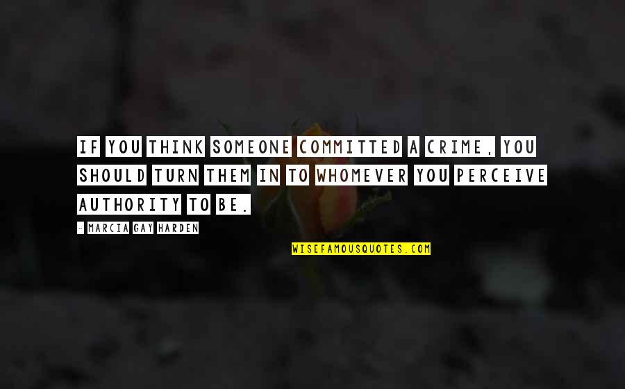 Wulzy Quotes By Marcia Gay Harden: If you think someone committed a crime, you Wulzy Quotes By Marcia Gay Harden: If you think someone committed a crime, you