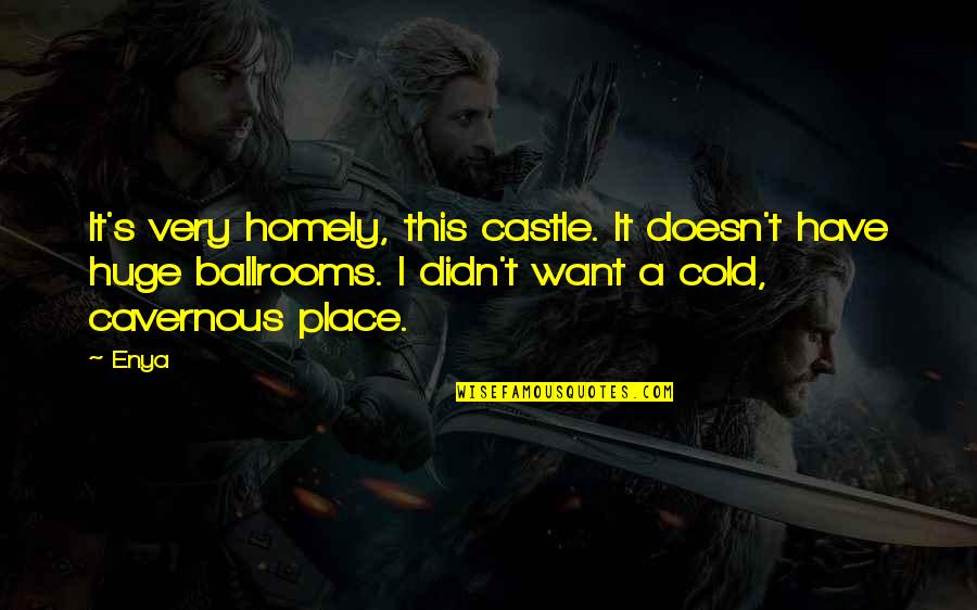 Wunderland Tattoo Quotes By Enya: It's very homely, this castle. It doesn't have