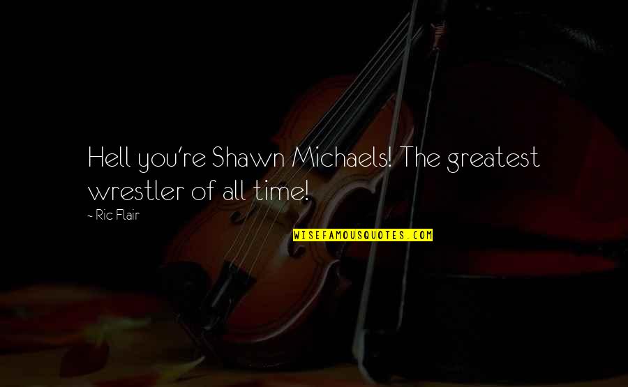 Wwe Shawn Michaels Quotes By Ric Flair: Hell you're Shawn Michaels! The greatest wrestler of