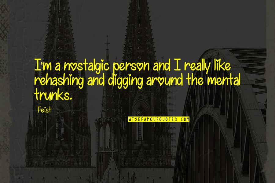 Wxth Lp Quotes By Feist: I'm a nostalgic person and I really like